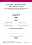 Locandina Diritto e Giustizia nello Sport